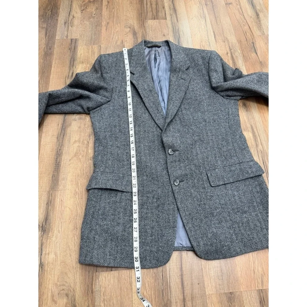 Christian Dior Monsieur Gray Herringbone Virgin Wool Blazer Sport Coat USA